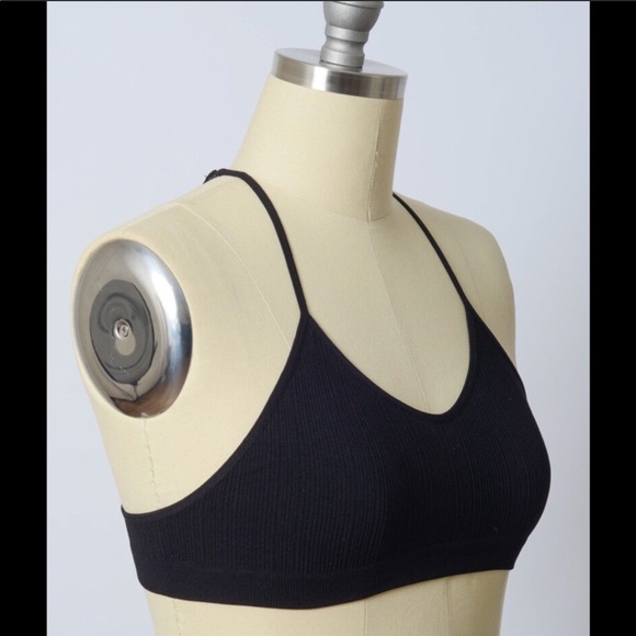 Plus Size Lace Sheer Mesh Tattoo Bralette BLACK - Picture 3 of 8